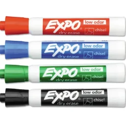 EXPO Low-Odor Chisel Tip Dry Erase Marker Office Value Pack - Assorted Colors (192/Pack)