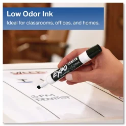 EXPO Low-Odor Dry Erase 10-Color Marker and Eraser Set Broad Chisel/Fine Bullet Tips Assorted Colors 11 Pieces/Set