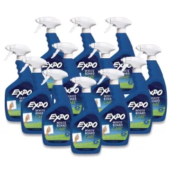 EXPO White Board CARE Dry Erase Surface Cleaner, 22 oz Spray Bottle, 12/Carton