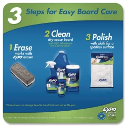 EXPO White Board CARE Dry Erase Surface Cleaner, 22 oz Spray Bottle, 12/Carton