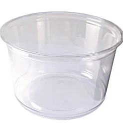 Fabri-Kal 000000000009501034 4.6 in. Diameter x 3 in. 16 oz. Recycleware Round Plastic Deli Container - Clear (500/Carton)