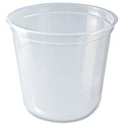 Fabri-Kal 000000000009505103 4.6 in. x 4.1 in. 24 oz. Microwavable Plastic Deli Containers - Clear (500/Carton)