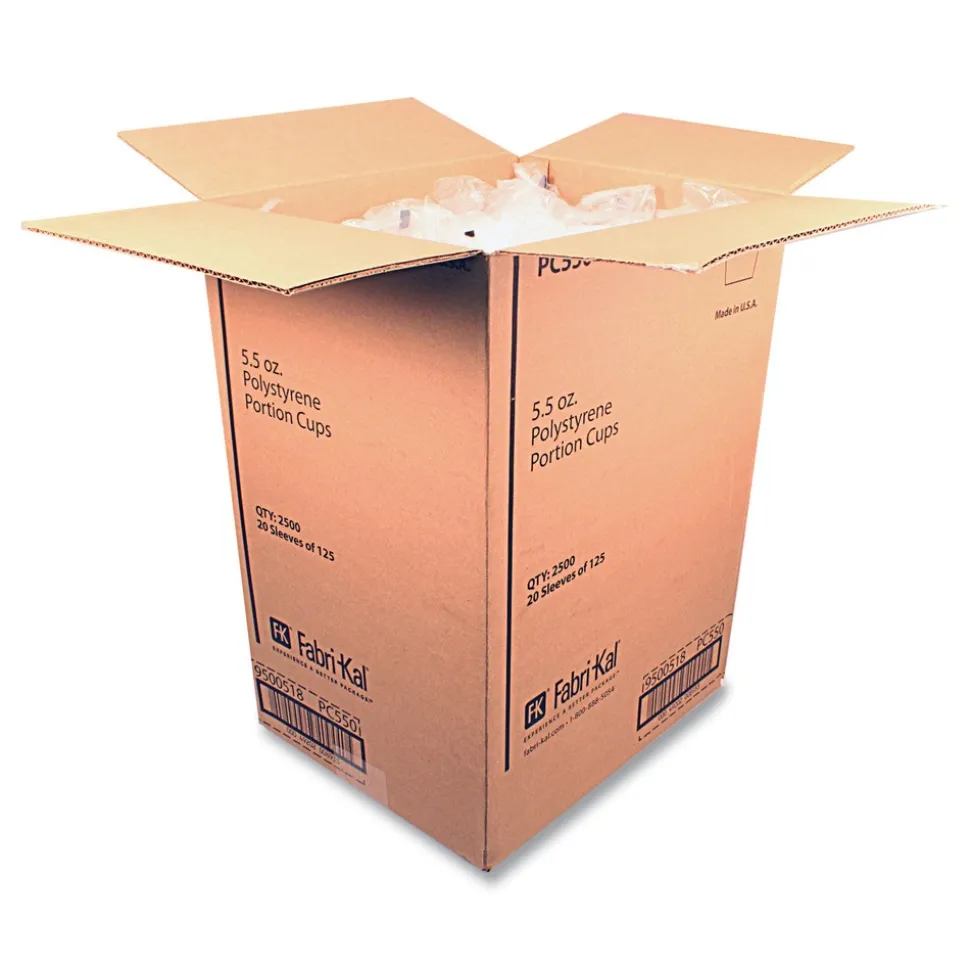 Fabri-Kal 5.5 oz. Plastic Portion Cups - Translucent (20/Carton)