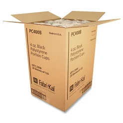 Fabri-Kal 4 oz. Plastic Portion Cups - Black (20/Carton)