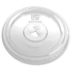Fabri-Kal Greenware X-Slot Plastic Cold Drink Lids, Fits 12 oz to 20 oz Cold Cup - Clear (1000/Carton)