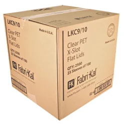 Fabri-Kal Kal-Clear/Nexclear X-Style Straw Slot/Flavor Buttons Plastic Drink Cup Lids Fits 9 oz. to 10 oz. Cold Cups - Clear (2500/Carton)