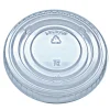 Fabri-Kal Kal-Clear/Nexclear Flat Lid with No Slot Plastic Drink Cup Lids Fits 9 oz. to 10 oz. Cold Cups - Clear (2500/Carton)