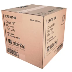 Fabri-Kal Kal-Clear/Nexclear Flat Lid with No Slot Plastic Drink Cup Lids Fits 9 oz. to 10 oz. Cold Cups - Clear (2500/Carton)