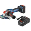 Factory Reconditioned Bosch PROFACTOR 18V Spitfire X-LOCK Connected-Ready 5 - 6 in. Cordless Angle Grinder Kit with Slide Switch (8.0 Ah)