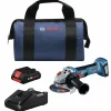 Factory Reconditioned Bosch 18V Brushless Lithium-Ion 4-1/2 in. Cordless Angle Grinder Kit (4 Ah)