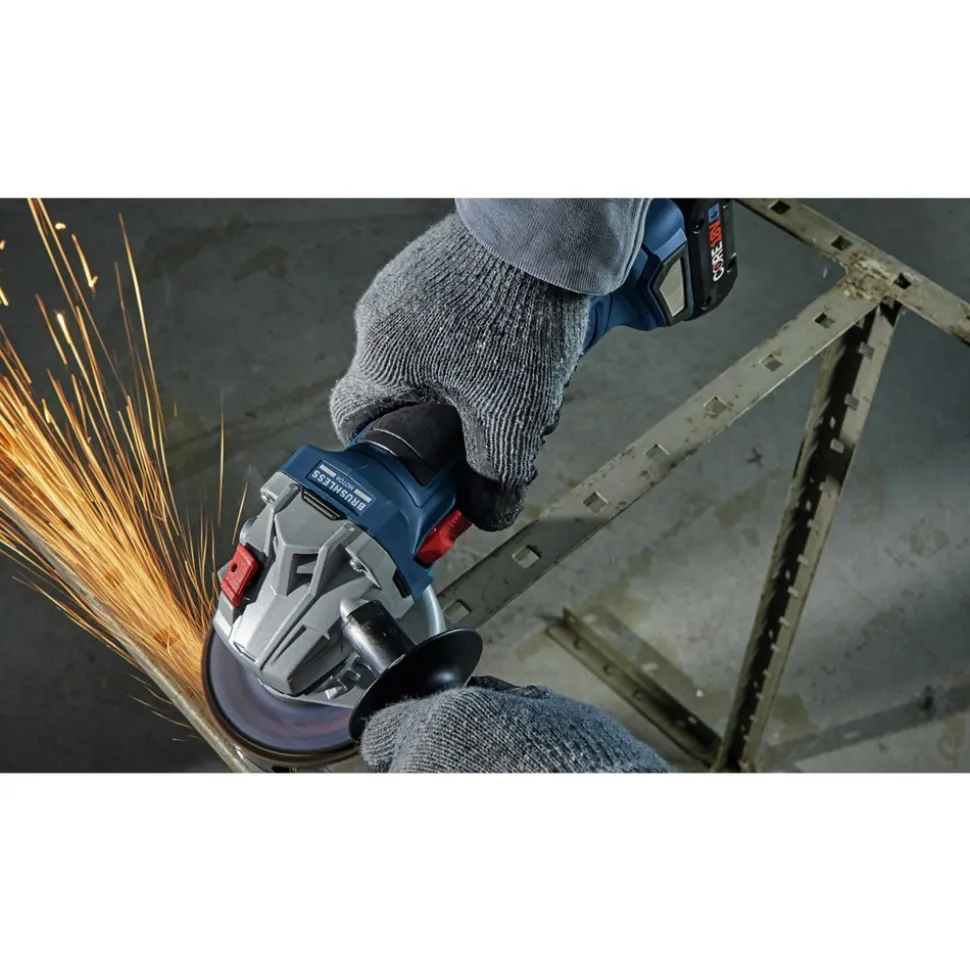 Factory Reconditioned Bosch 18V Brushless Lithium-Ion 4-1/2 in. Cordless Angle Grinder Kit (4 Ah)