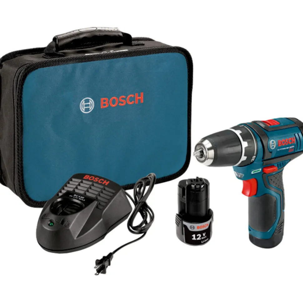 Factory Reconditioned Bosch 12V MAX Lithium-Ion 3/8 in. Cordless Drill Driver Kit (2 Ah)