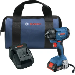 Factory Reconditioned Bosch 18V Compact Lithium-Ion 1/4 in. Cordless Hex Impact Driver Kit (2 Ah)