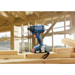 Factory Reconditioned Bosch 18V Compact Lithium-Ion 1/4 in. Cordless Hex Impact Driver Kit (2 Ah)