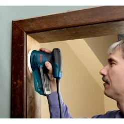 Factory Reconditioned Bosch 5 in. VS Palm Random Orbit Sander Kit with Canvas Carrying Bag