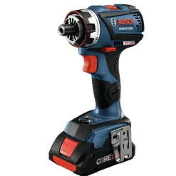 Factory Reconditioned Bosch 18V Lithium-Ion Brushless Cordless Drill Driver Kit with 5-In-1 Flexiclick System (4 Ah)