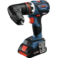 Factory Reconditioned Bosch 18V Lithium-Ion Brushless Cordless Drill Driver Kit with 5-In-1 Flexiclick System (4 Ah)
