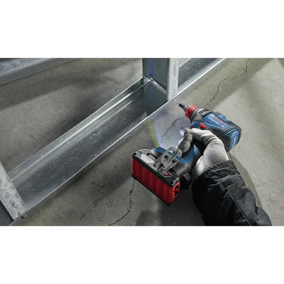 Factory Reconditioned Bosch 18V Brushless Lithium-Ion 1/2 in. Hammer Drill Driver and 1/4 in. and 1/2 in. 2-in-1 Bit/Socket Impact Driver Combo Kit with 2 Batteries (2 Ah)