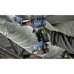 Factory Reconditioned Bosch 18V Brushless Lithium-Ion 1/2 in. Hammer Drill Driver and 1/4 in. and 1/2 in. 2-in-1 Bit/Socket Impact Driver Combo Kit with 2 Batteries (2 Ah)