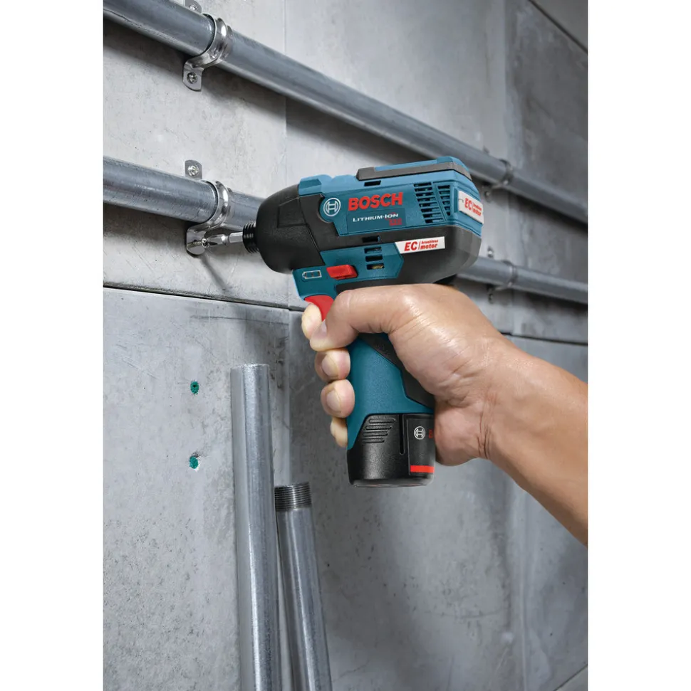 Factory Reconditioned Bosch 12V MAX Lithium-Ion EC Brushless 1/4 in. Cordless Hex Impact Driver Kit (2 Ah)
