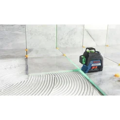 Factory Reconditioned Bosch 360 Degrees Green-Beam Three-Plane Leveling and Alignment-Line Laser