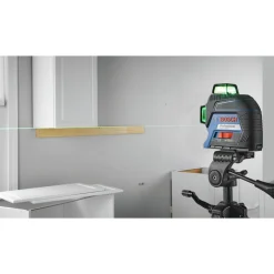 Factory Reconditioned Bosch 360 Degrees Green-Beam Three-Plane Leveling and Alignment-Line Laser