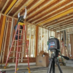 Factory Reconditioned Bosch 360 Degrees Green-Beam Three-Plane Leveling and Alignment-Line Laser