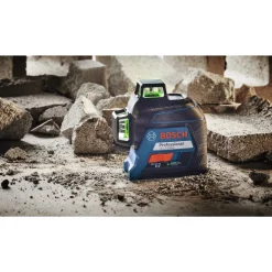 Factory Reconditioned Bosch 360 Degrees Green-Beam Three-Plane Leveling and Alignment-Line Laser