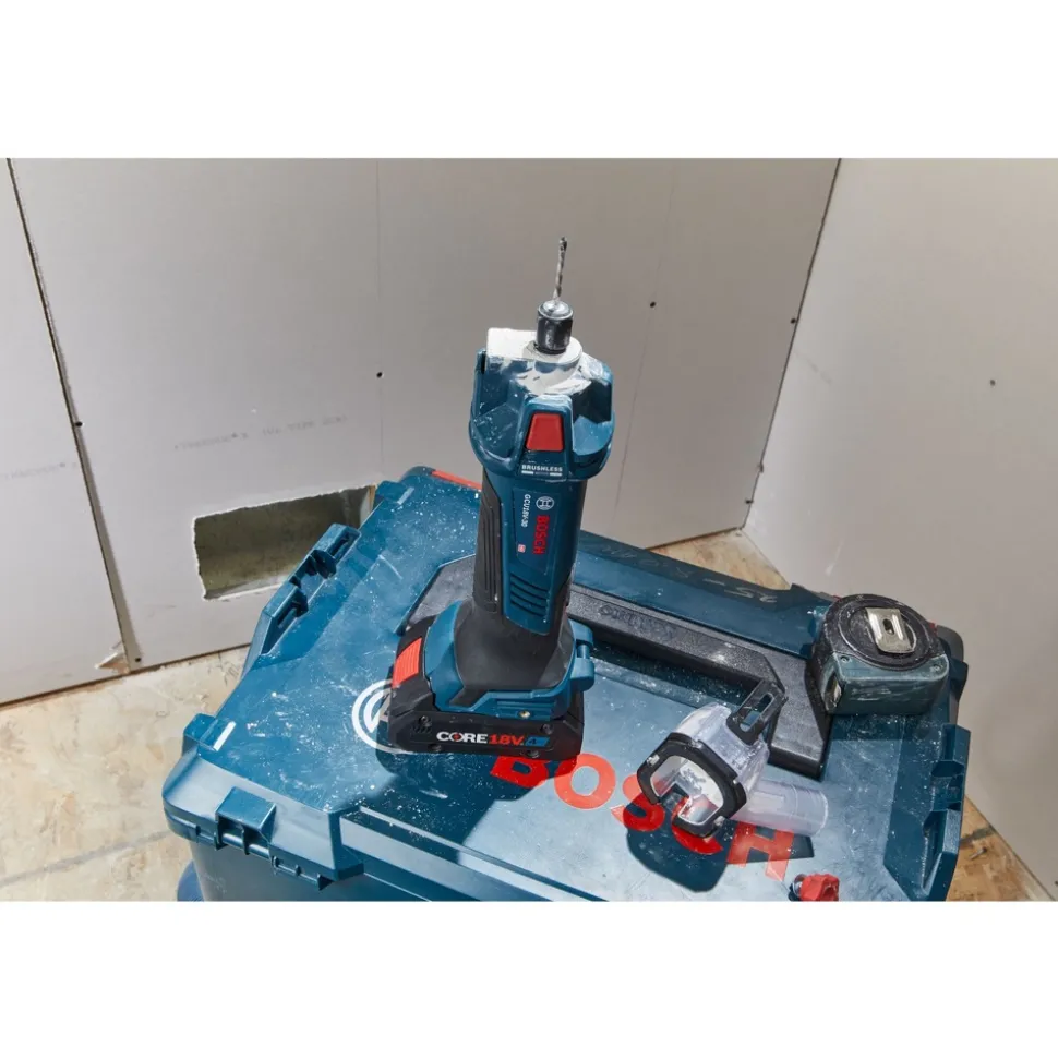 Factory Reconditioned Bosch 18V Brushless Cordless Screwgun and Cut-Out Tool Combo Kit with (2) CORE18V 4 Ah Advanced Power Batteries