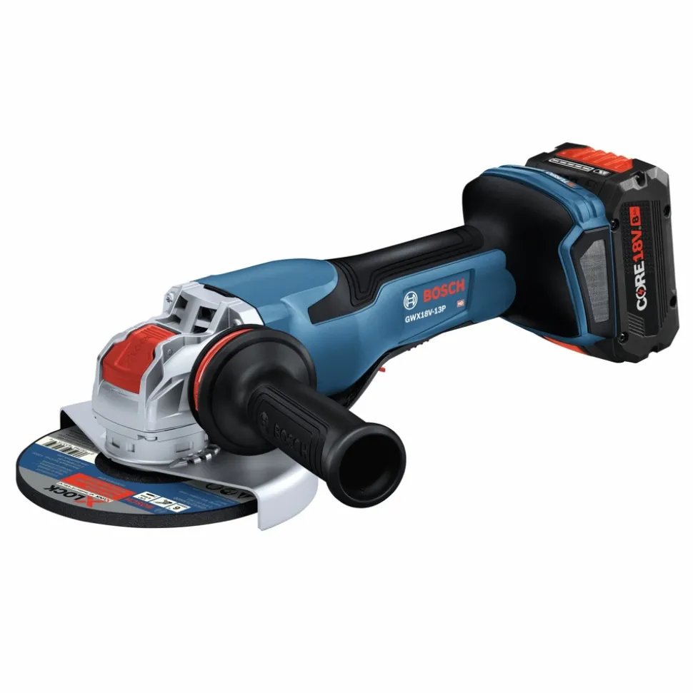 Factory Reconditioned Bosch 18V PROFACTOR Brushless Lithium-Ion 5 in. - 6 in. Cordless X-LOCK Angle Grinder Kit with No Lock-On Paddle Switch (8 Ah)
