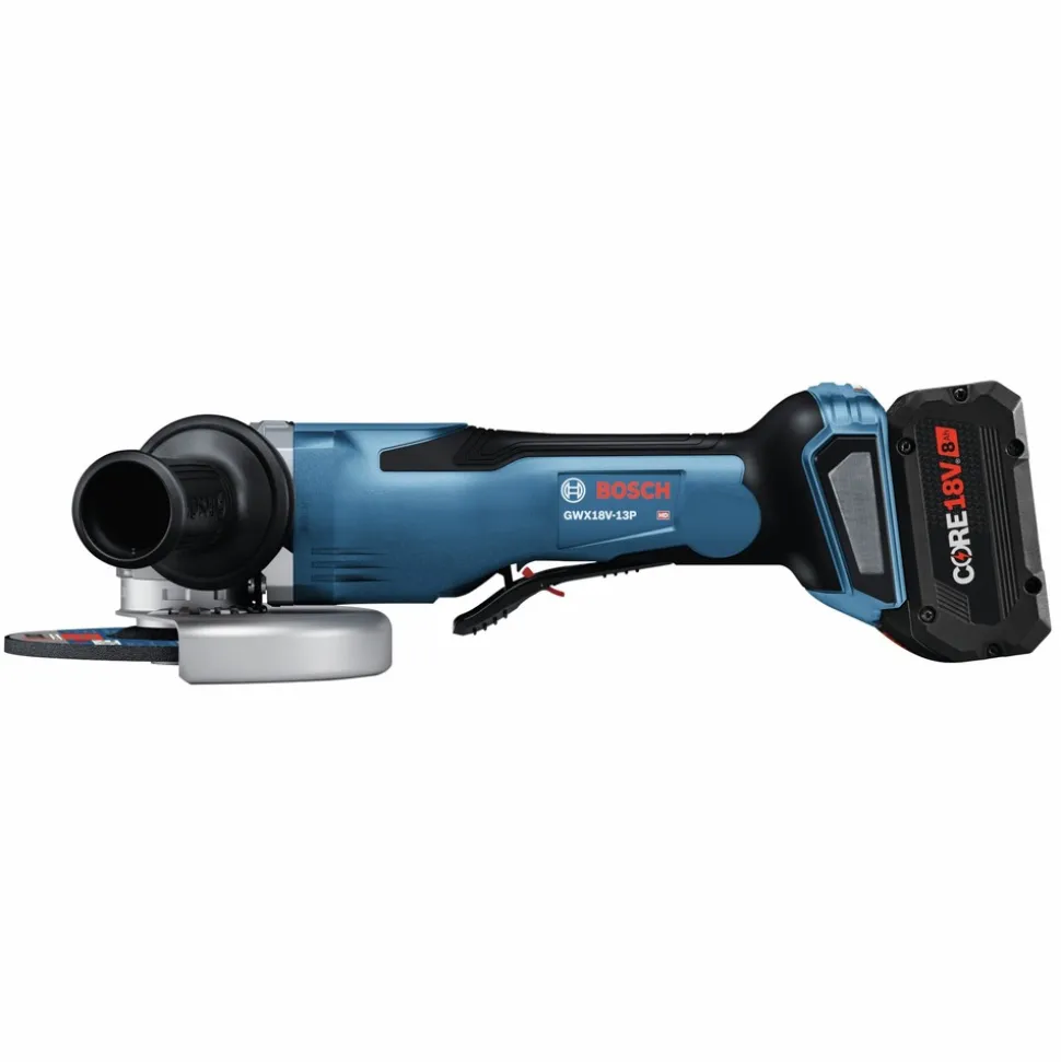Factory Reconditioned Bosch 18V PROFACTOR Brushless Lithium-Ion 5 in. - 6 in. Cordless X-LOCK Angle Grinder Kit with No Lock-On Paddle Switch (8 Ah)