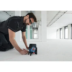 Factory Reconditioned Bosch 12V MAX Lithium-Ion 100 ft. Cordless Cross-Line Laser with Plumb Points Kit (2 Ah)