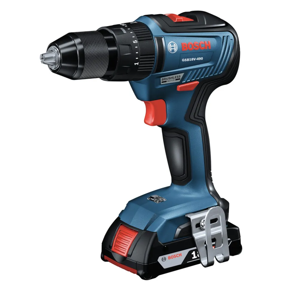 Factory Reconditioned Bosch 18V EC Brushless Lithium-Ion 1/2 in. Cordless Hammer Drill Driver Kit (2 Ah)
