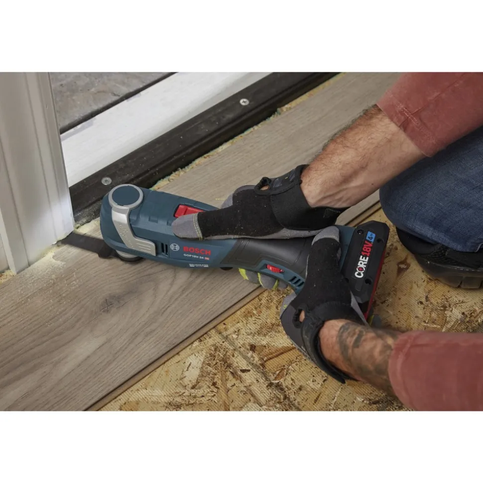 Factory Reconditioned Bosch 18V Brushless Lithium-Ion Cordless StarlockPlus Oscillating Multi-Tool Kit (4 Ah)