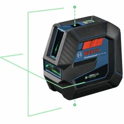 Factory Reconditioned Bosch Green-Beam Self-Leveling Cross-Line Laser with Plumb Points