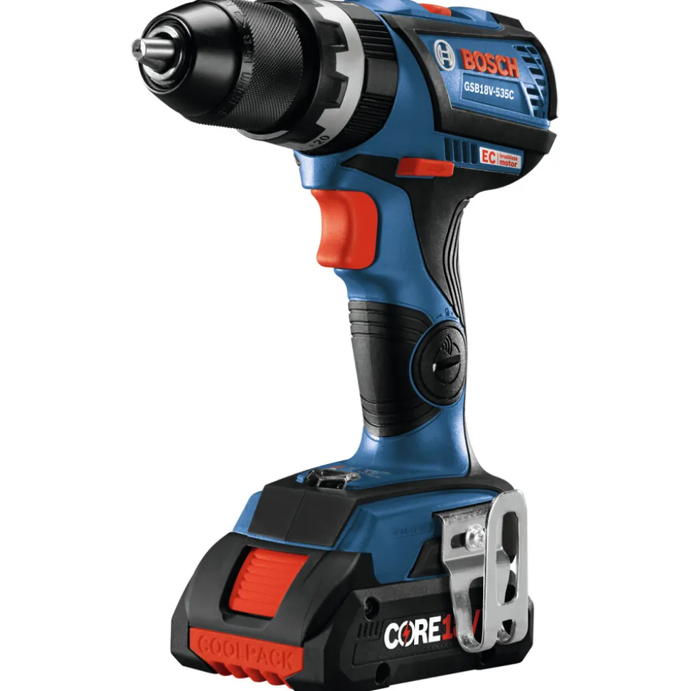 Factory Reconditioned Bosch 18V Lithium-Ion Brushless 1/2 in. Cordless Hammer Drill Driver Kit (4 Ah)