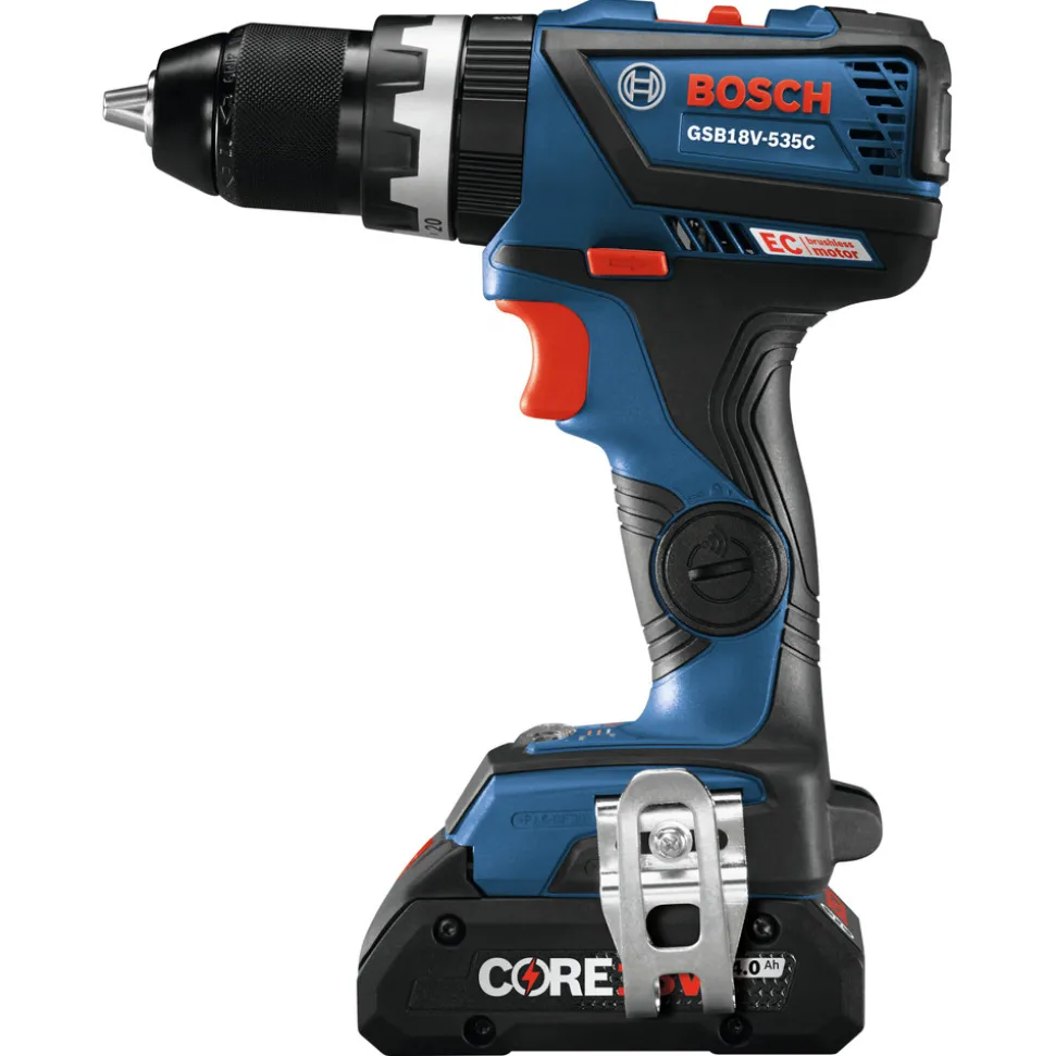 Factory Reconditioned Bosch 18V Lithium-Ion Brushless 1/2 in. Cordless Hammer Drill Driver Kit (4 Ah)