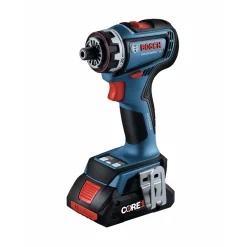 Factory Reconditioned Bosch 18V Brushless Lithium-Ion Cordless 5-In-1 Flexiclick System Drill Driver with 2 Batteries (4 Ah)
