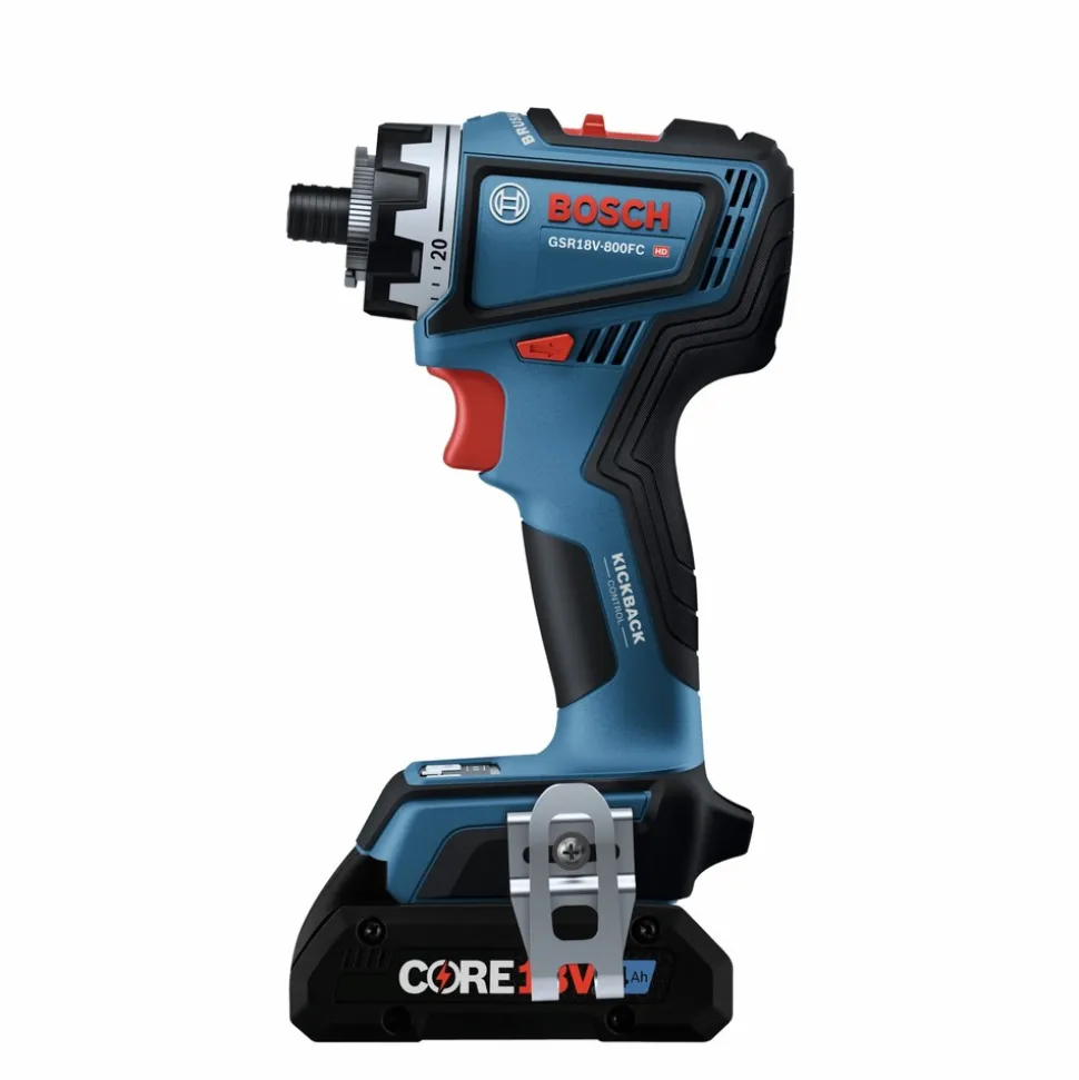 Factory Reconditioned Bosch 18V Brushless Lithium-Ion Cordless 5-In-1 Flexiclick System Drill Driver with 2 Batteries (4 Ah)