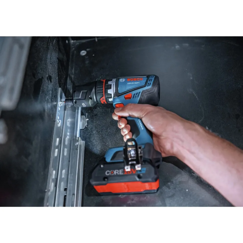 Factory Reconditioned Bosch 18V Brushless Lithium-Ion Cordless 5-In-1 Flexiclick System Drill Driver with 2 Batteries (4 Ah)
