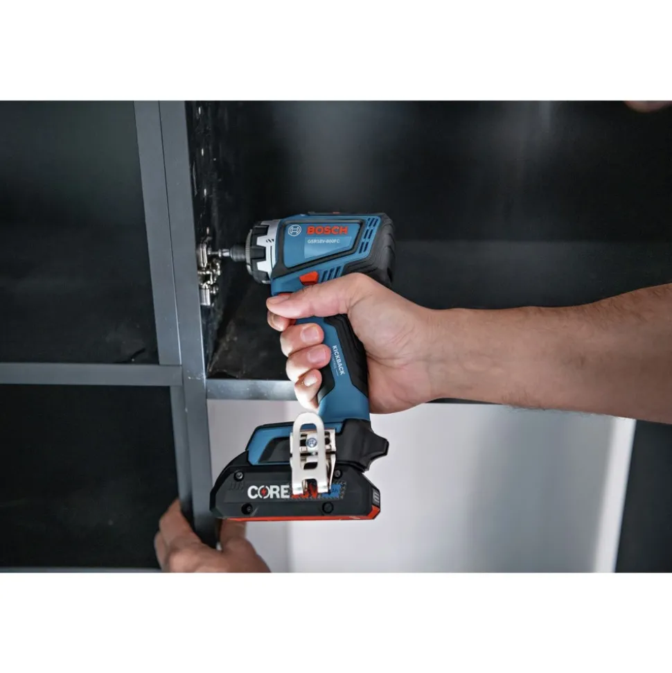 Factory Reconditioned Bosch 18V Brushless Lithium-Ion Cordless 5-In-1 Flexiclick System Drill Driver with 2 Batteries (4 Ah)