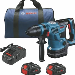 Factory Reconditioned Bosch 18V Brushless Lithium-Ion 1-1/4 in. Cordless PROFACTOR SDS-Plus Bulldog Rotary Hammer Kit with 2 Batteries (8 Ah)