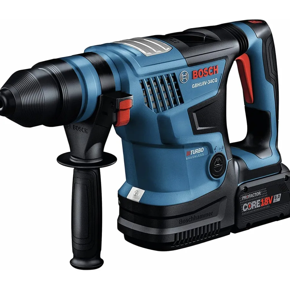 Factory Reconditioned Bosch 18V Brushless Lithium-Ion 1-1/4 in. Cordless PROFACTOR SDS-Plus Bulldog Rotary Hammer Kit with 2 Batteries (8 Ah)