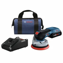 Factory Reconditioned Bosch 18V Brushless 5 in. Cordless Random Orbit Sander Kit (4 Ah)