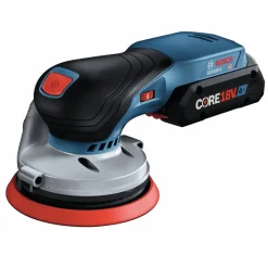 Factory Reconditioned Bosch 18V Brushless 5 in. Cordless Random Orbit Sander Kit (4 Ah)