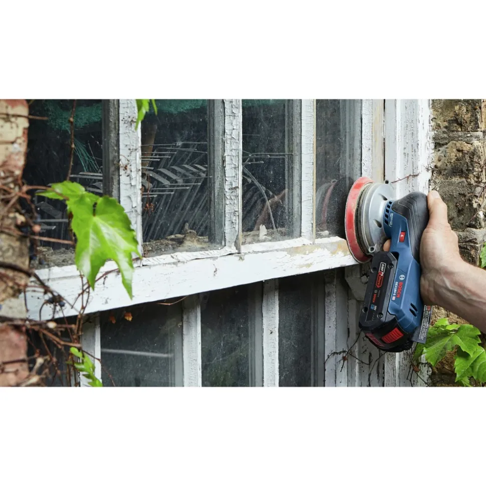 Factory Reconditioned Bosch 18V Brushless 5 in. Cordless Random Orbit Sander Kit (4 Ah)