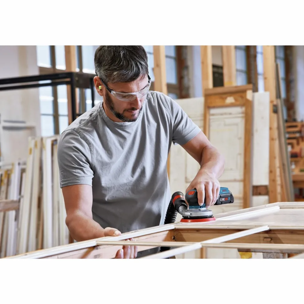 Factory Reconditioned Bosch 18V Brushless 5 in. Cordless Random Orbit Sander Kit (4 Ah)