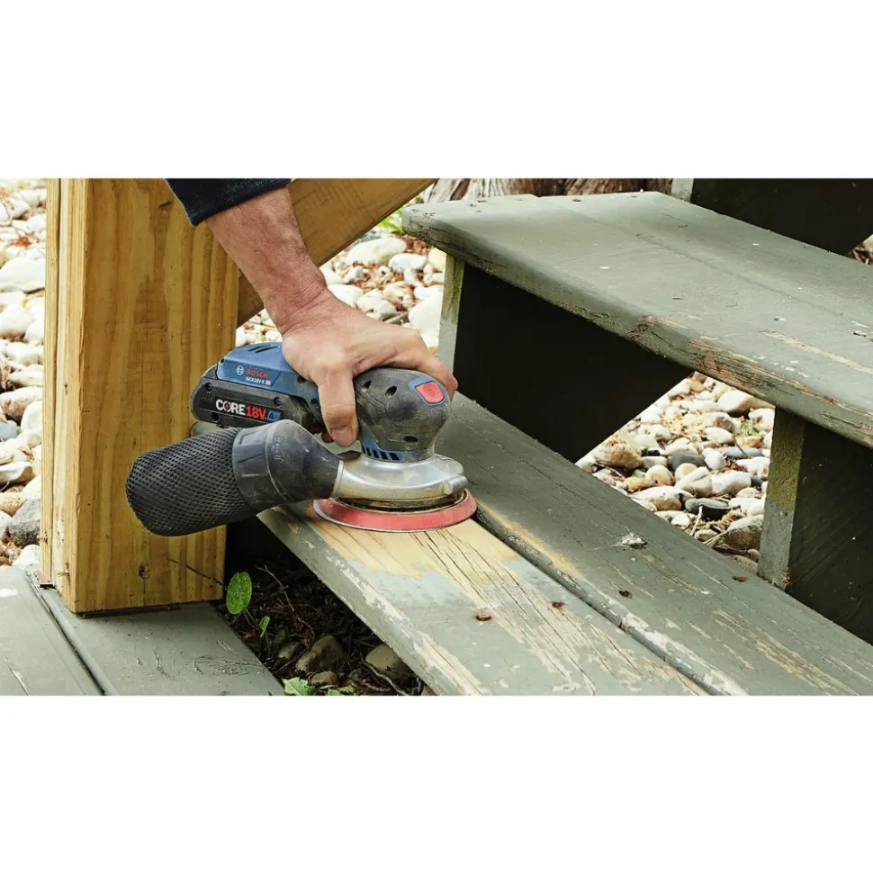 Factory Reconditioned Bosch 18V Brushless 5 in. Cordless Random Orbit Sander Kit (4 Ah)