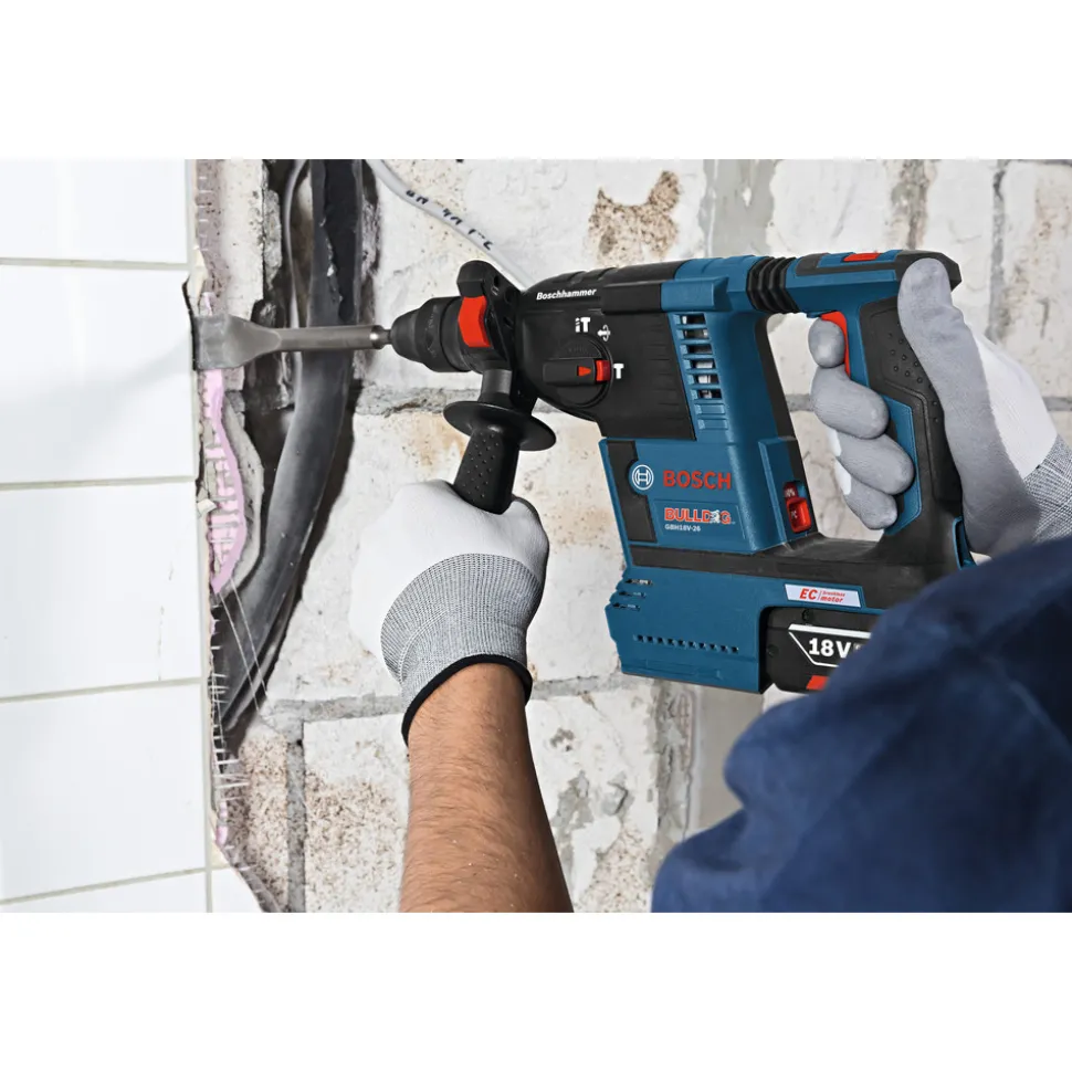 Factory Reconditioned Bosch 18V Lithium-Ion EC Brushless SDS-Plus Bulldog 3/4 in. Cordless Rotary Hammer Drill (Tool Only)