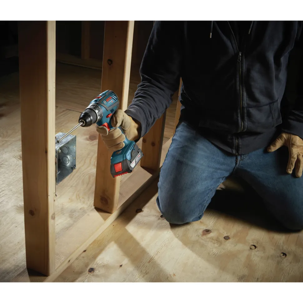 Factory Reconditioned Bosch 18V Lithium-Ion Cordless 4-Tool Combo Kit (2 Ah)